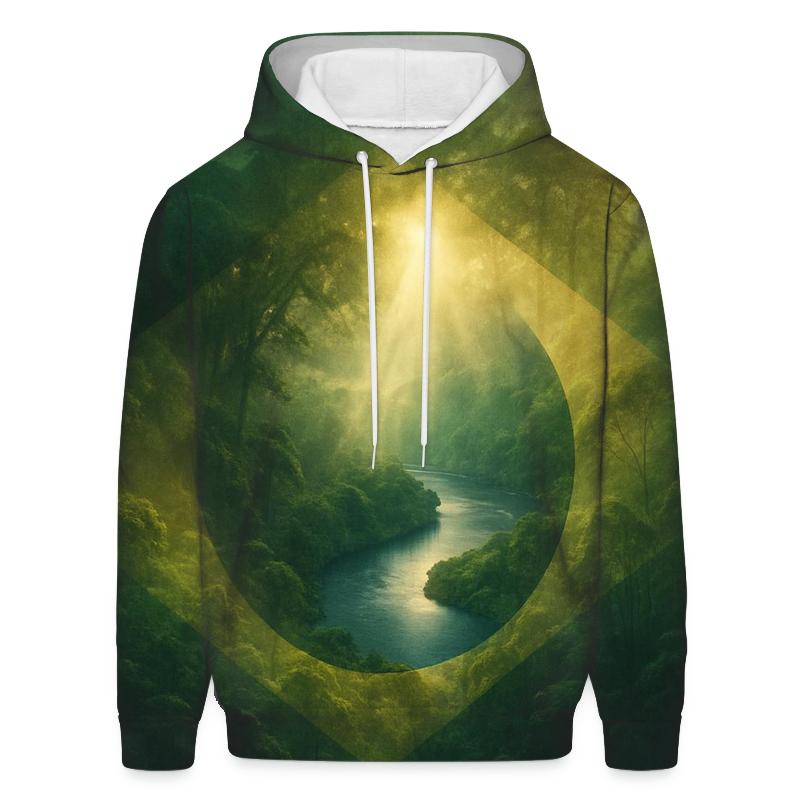 Landmark Double Exposure Flag Of Brazil hoodie styles