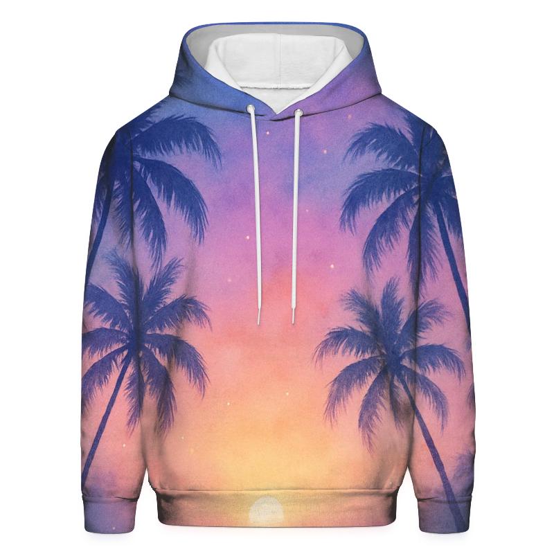 Lavender Shoreline Daydream graphic hoodies