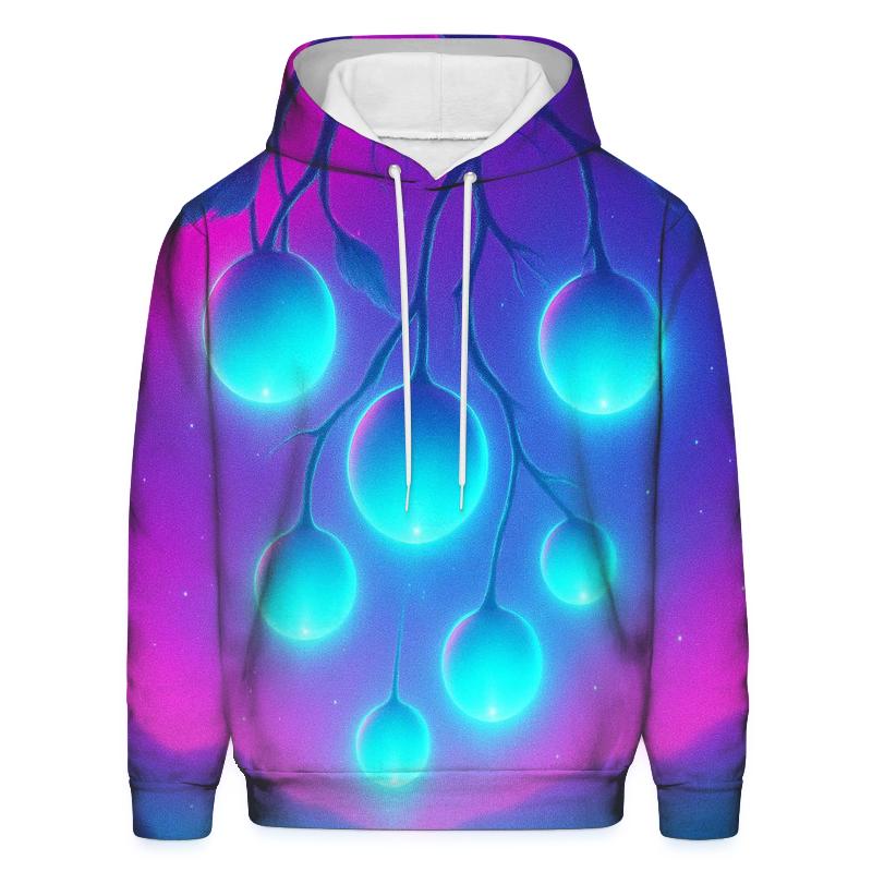 Neon Orchard Of Floating Orbs hoodie designs