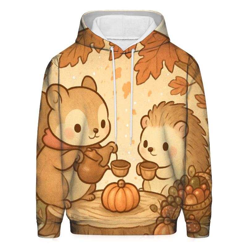 Woodland Harvest Tea Party Under Maple Canopy embroidered hoodies