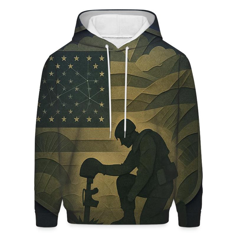 Constellation Flag Camouflage Collage Of Service premium hoodies