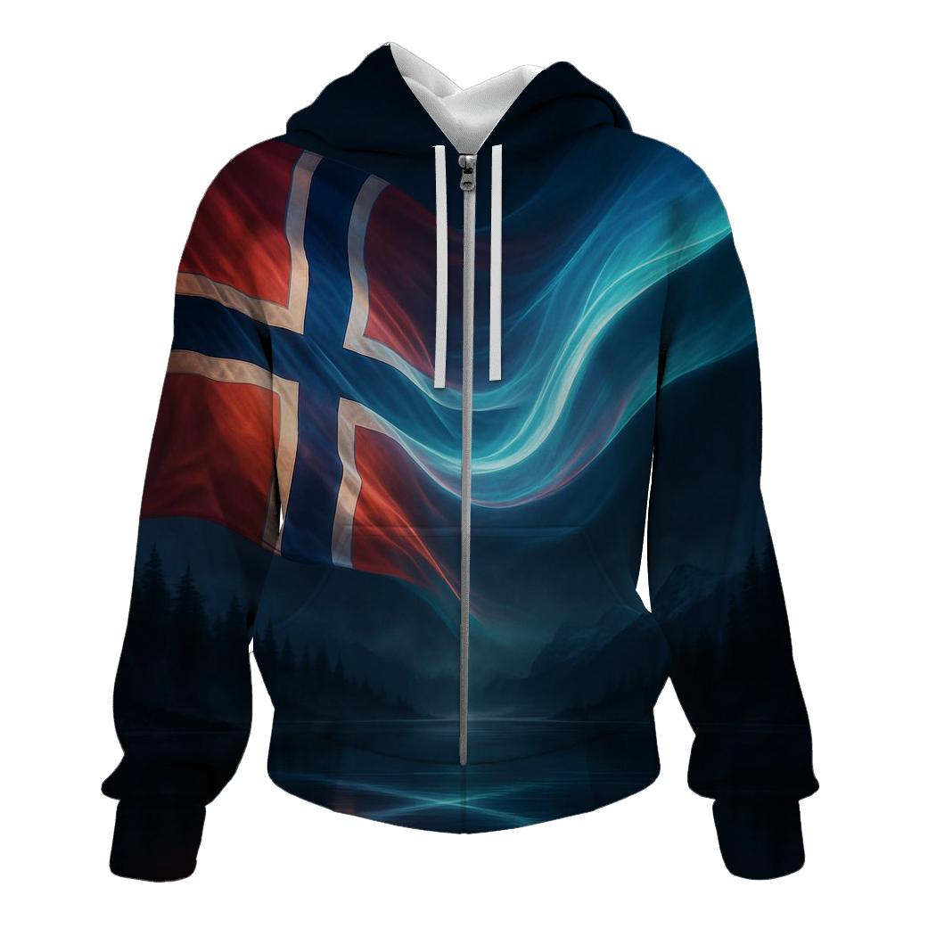 Aurora Fjord Flag Of Norway hoodie trends
