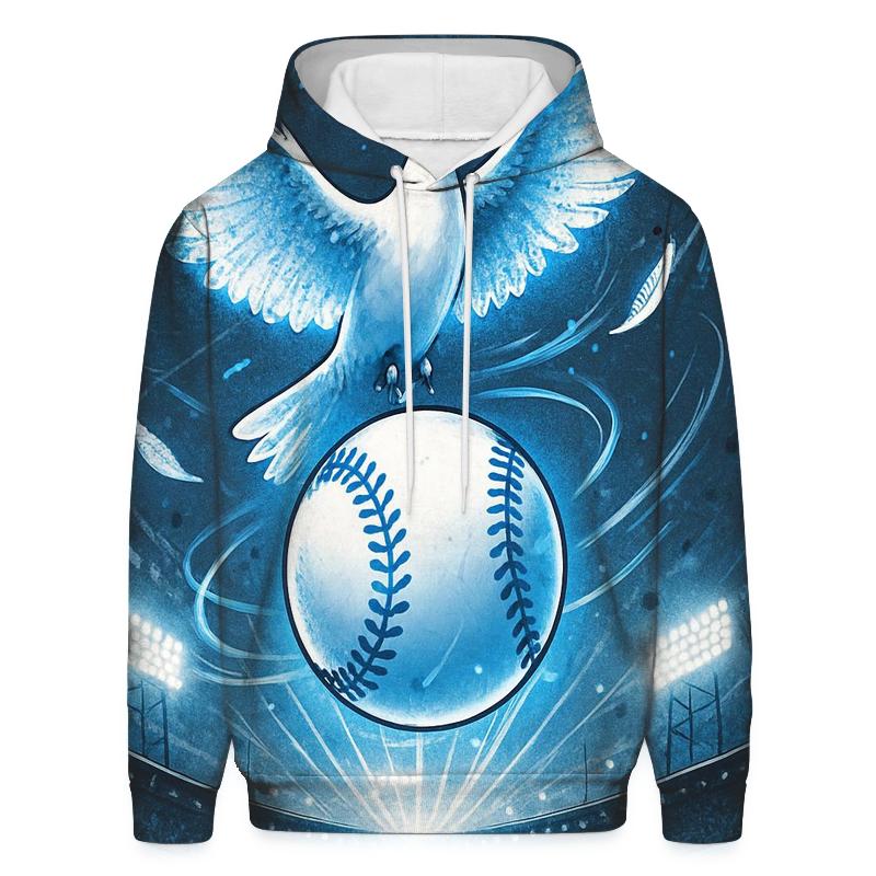Sky Guardian Dove Over Stadium Lights pullover hoodies
