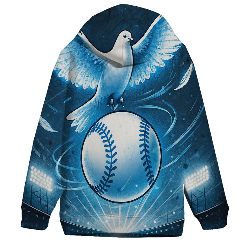 Sky Guardian Dove Over Stadium Lights pullover hoodies