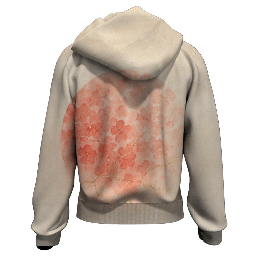 Kintsugi Sakura Flag Of Japan custom hoodies