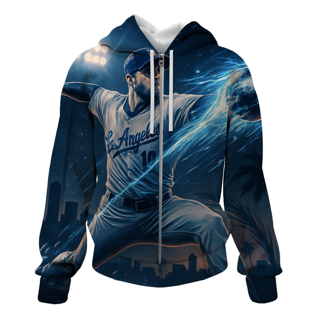 Chrome Comet Fastball Over Los Angeles graphic hoodies