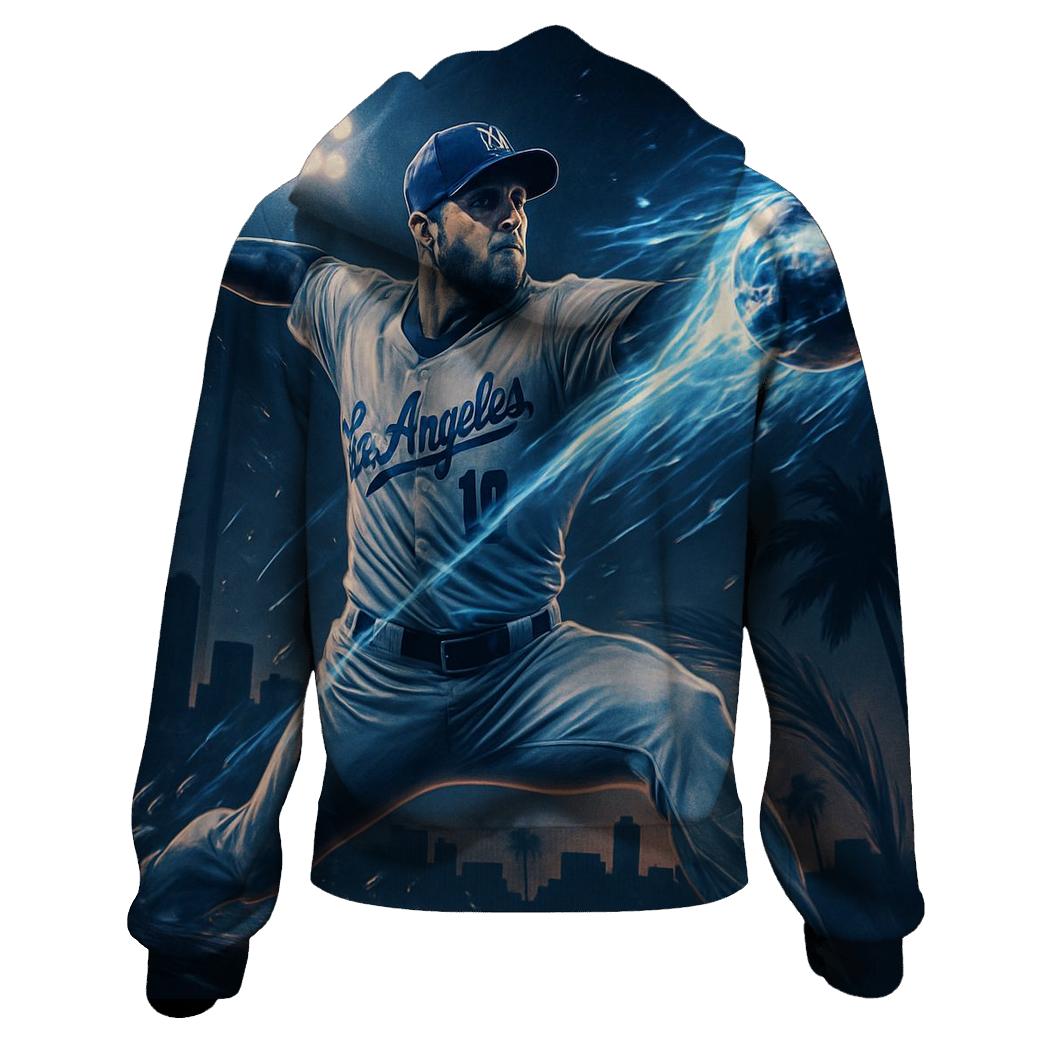 Chrome Comet Fastball Over Los Angeles graphic hoodies