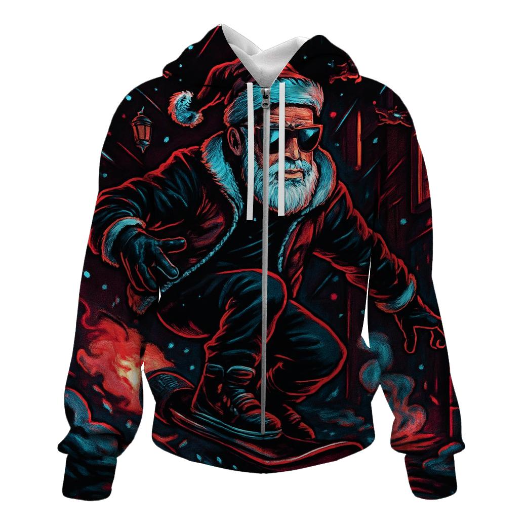 Neon Alley Santa Rider hoodie trends