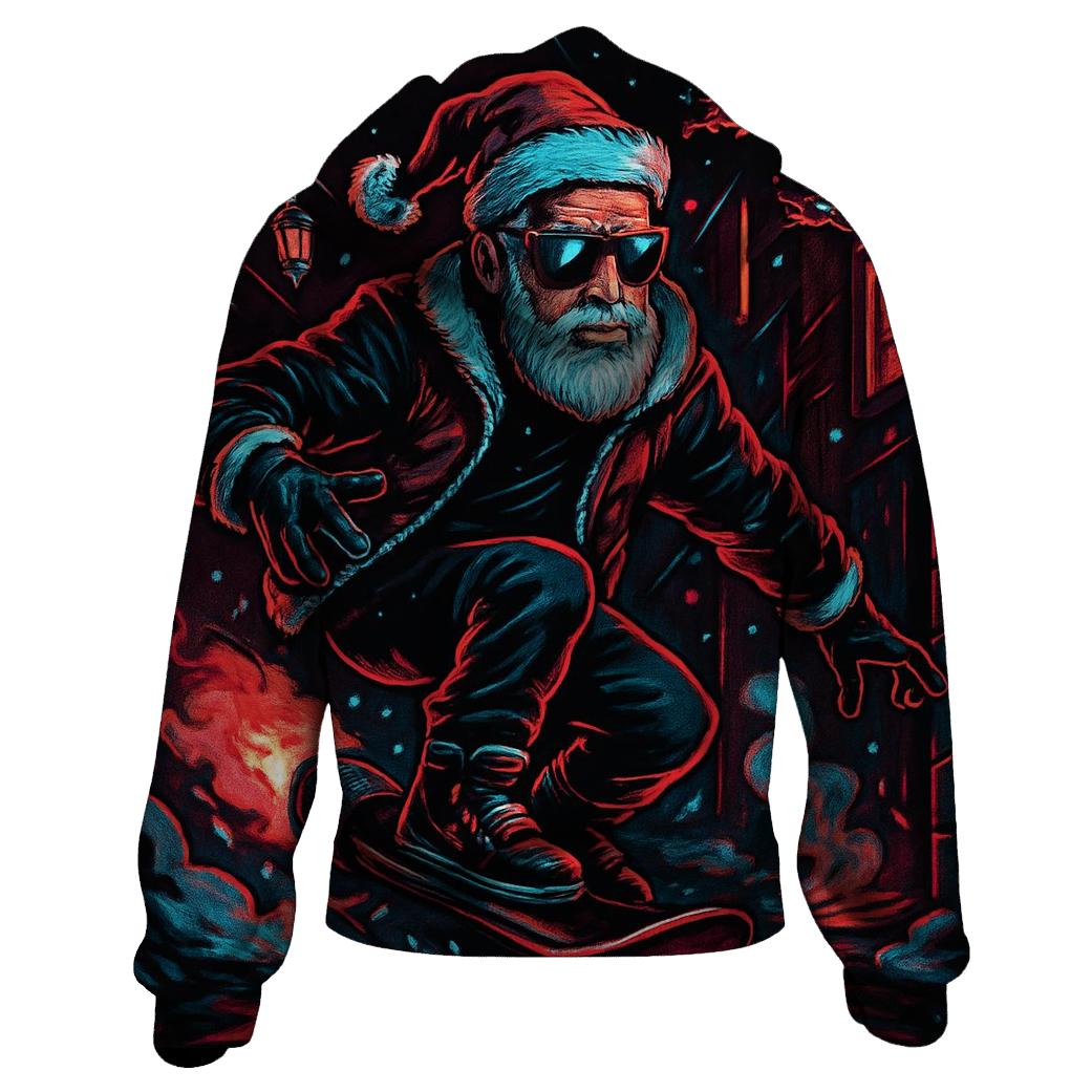 Neon Alley Santa Rider hoodie trends