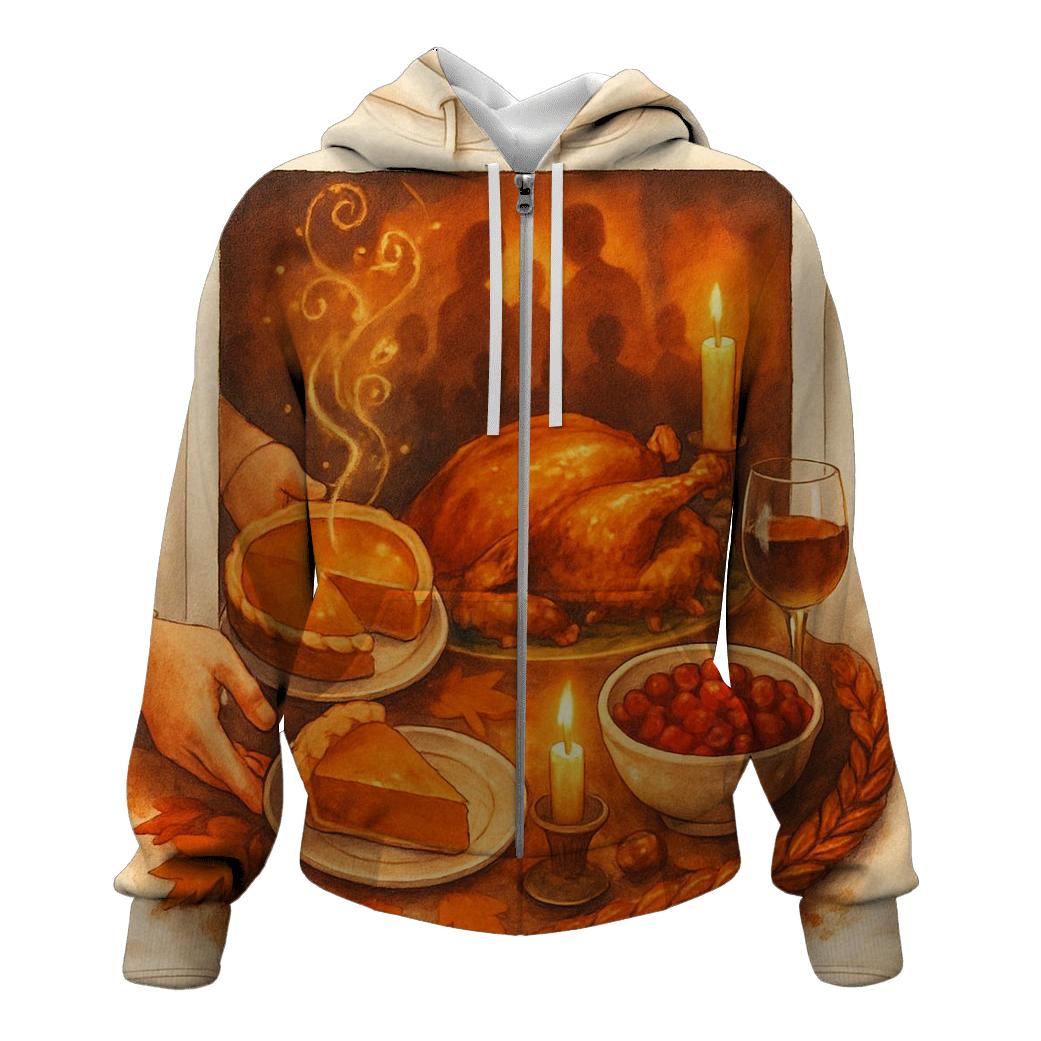 Candlelit Pie Steam Constellations printed hoodies
