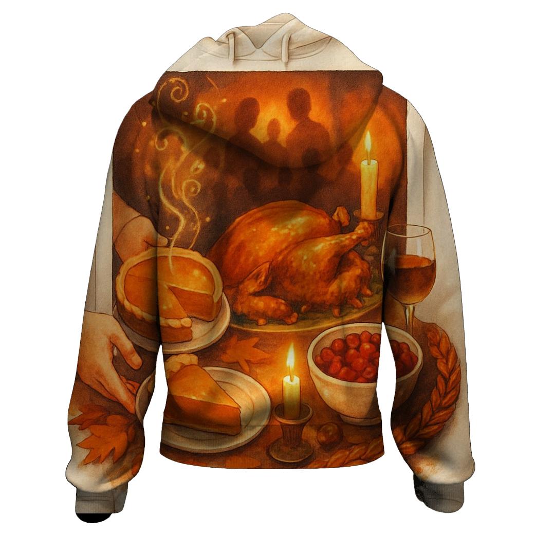 Candlelit Pie Steam Constellations printed hoodies