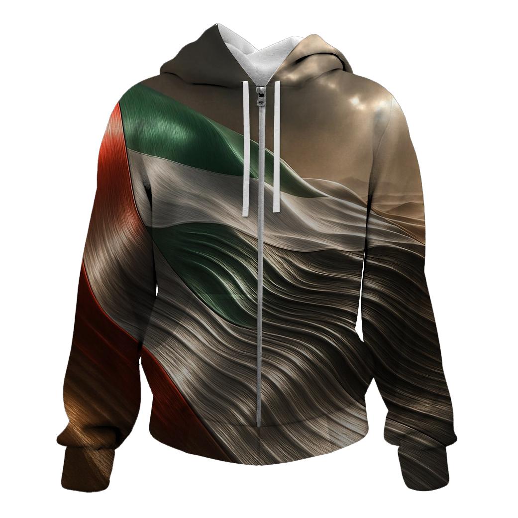 Metal Dunes Flag Of United Arab Emirates hoodies fashion