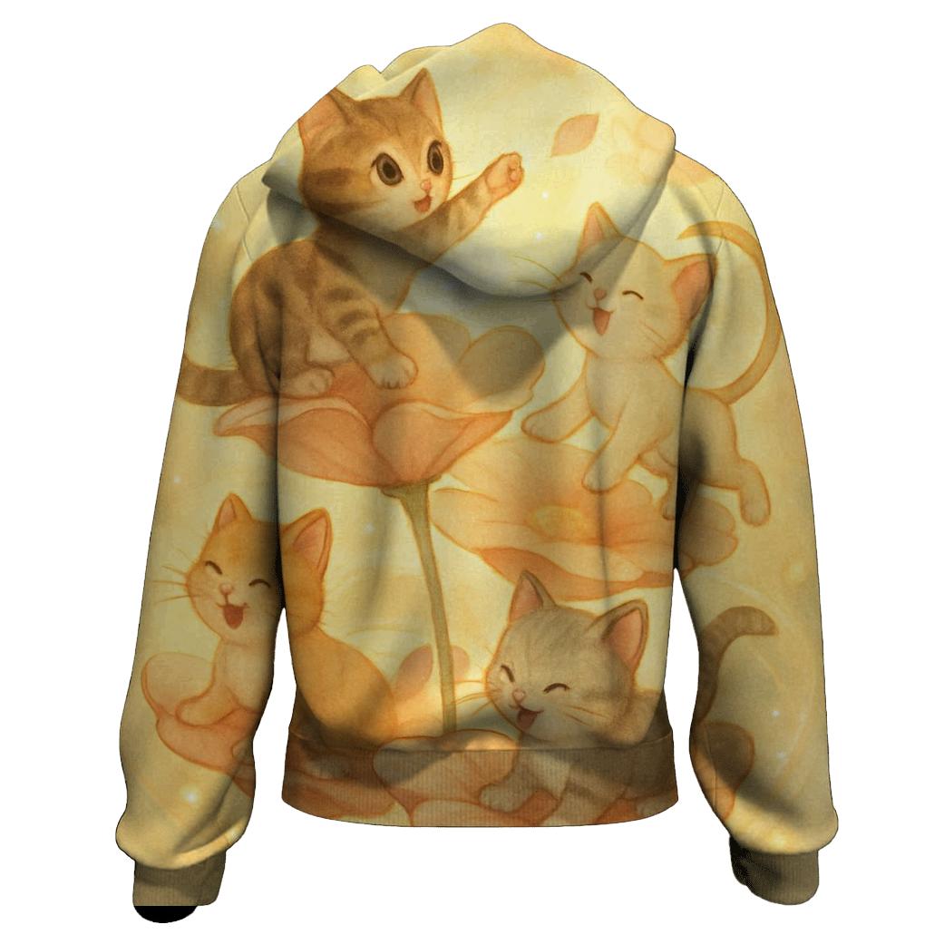 Sunrise Petal Carousel Cats hoodie trends