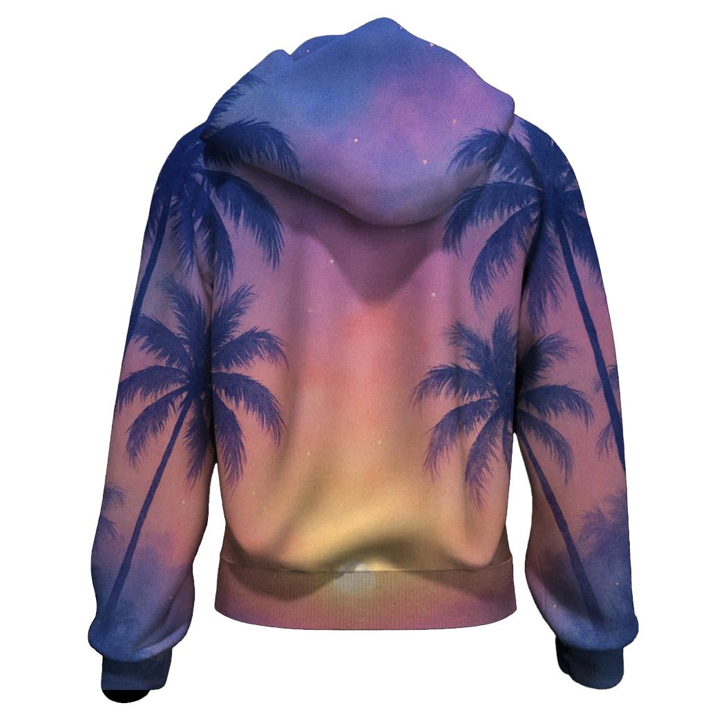 Lavender Shoreline Daydream embroidered hoodies