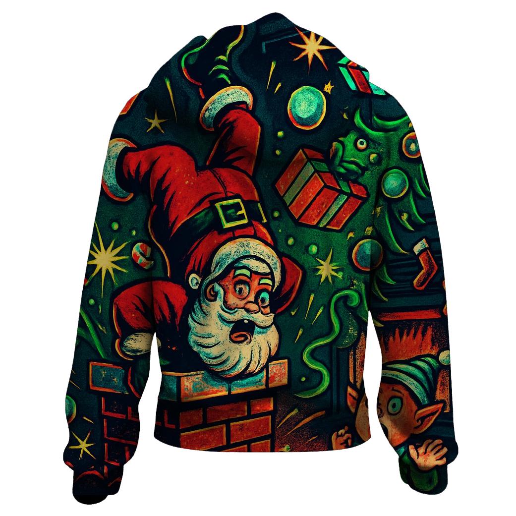 Santa Chimney Pinball Mishap designer hoodies