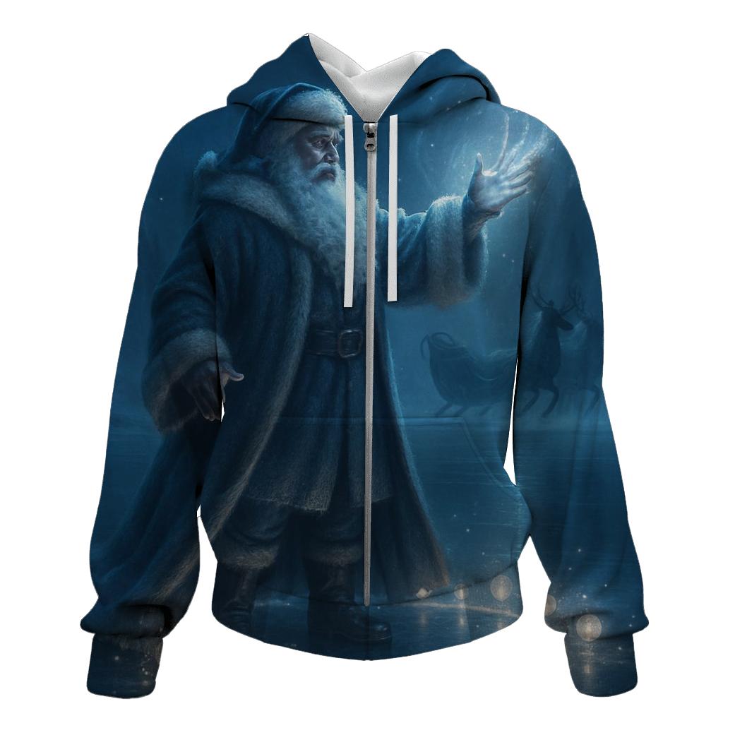 Frosted Moonlit Sleigh Summon heavyweight hoodies