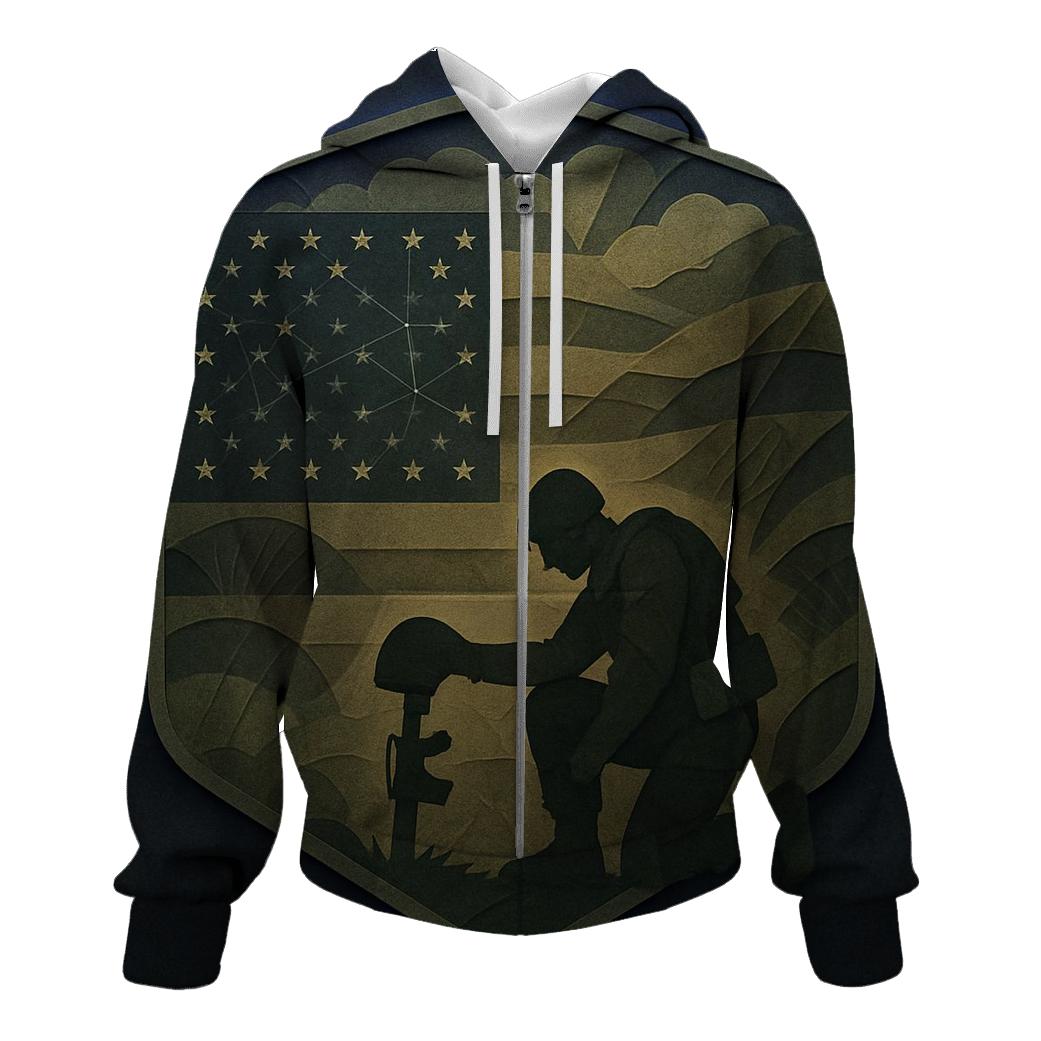 Constellation Flag Camouflage Collage Of Service designer hoodies