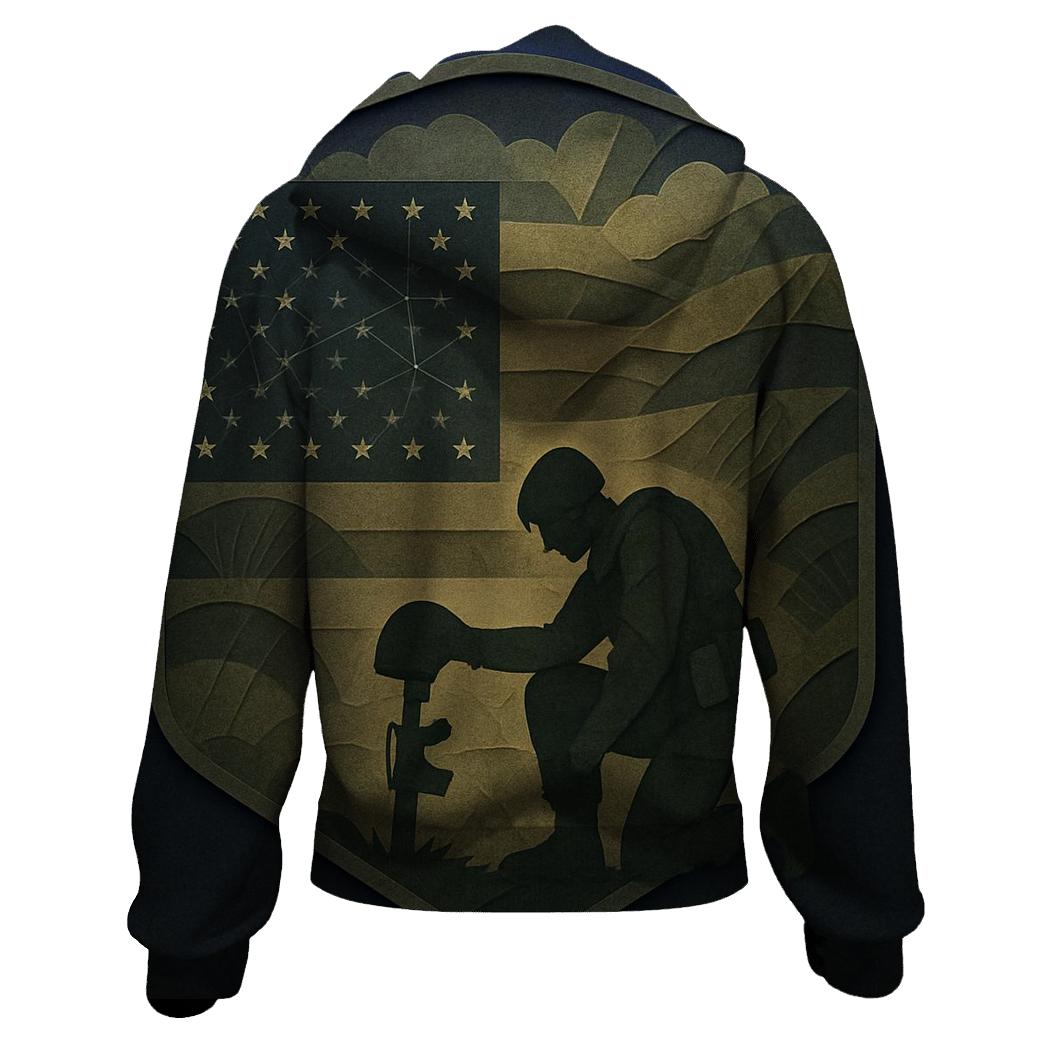Constellation Flag Camouflage Collage Of Service designer hoodies
