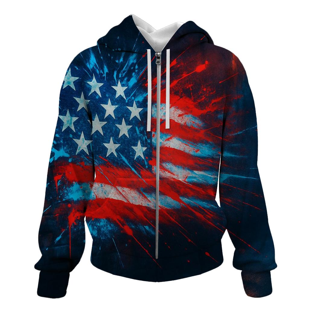 Neon Alley Patriot Burst pullover hoodies