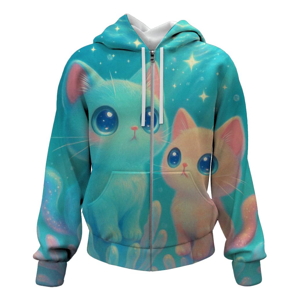 Crystal Reef Starwatch Kittens lightweight hoodies