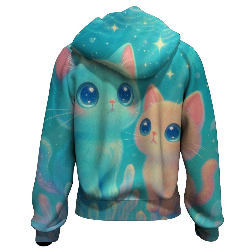 Crystal Reef Starwatch Kittens lightweight hoodies