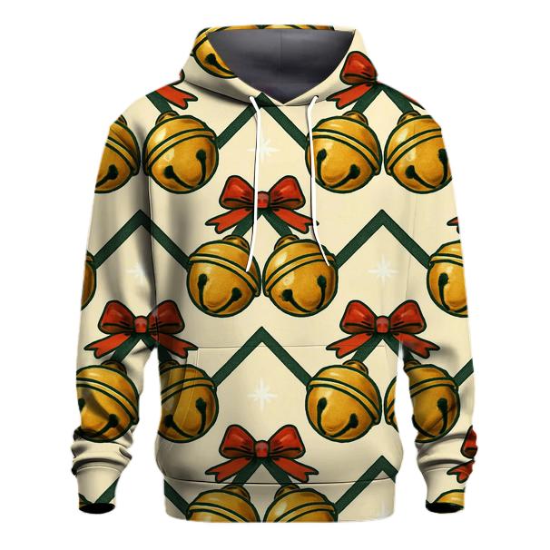 Golden Bell Chevron Parade On Warm Ivory Background hoodie styles