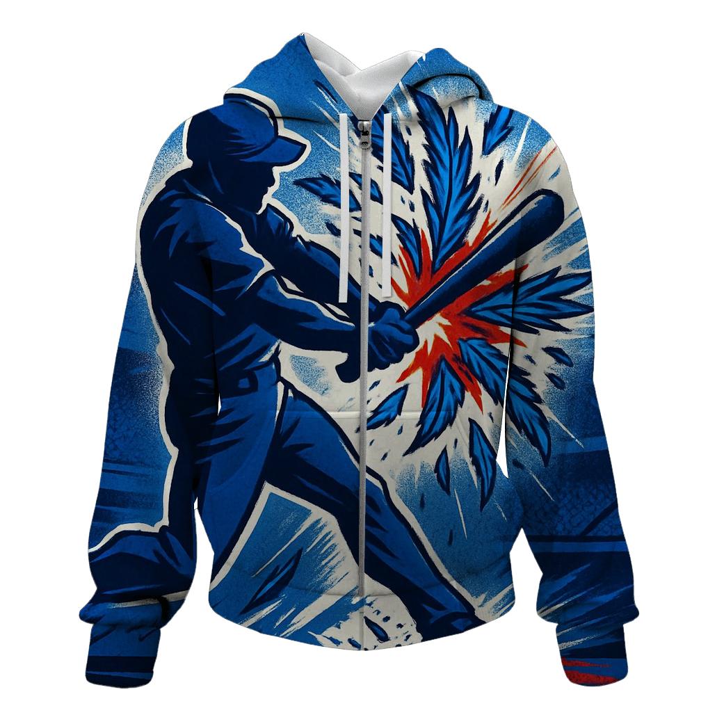 Featherstorm Swing With Blue Jays Power zip-up hoodies