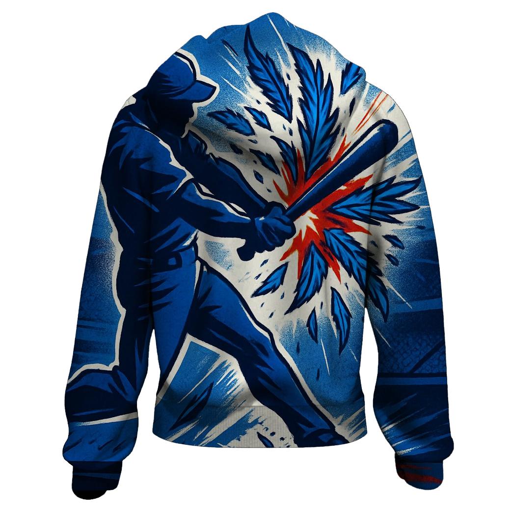 Featherstorm Swing With Blue Jays Power zip-up hoodies