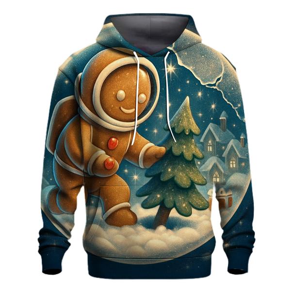 Gingerbread Astronaut Snow Globe Rescue premium hoodies