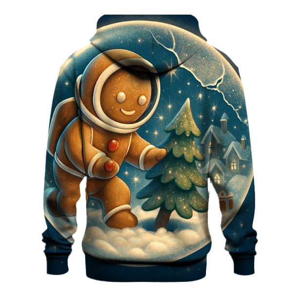 Gingerbread Astronaut Snow Globe Rescue premium hoodies
