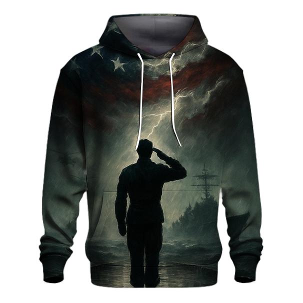 Harbor Vigil Under The Storm Flag graphic hoodies