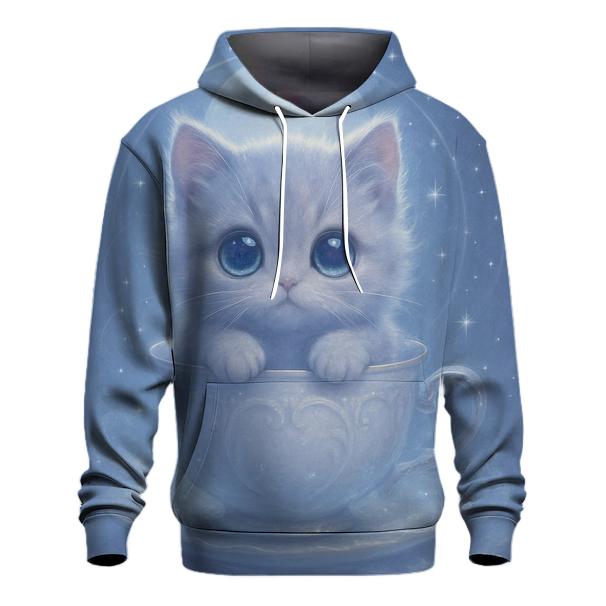 Moonbeam Teacup Kitten printed hoodies