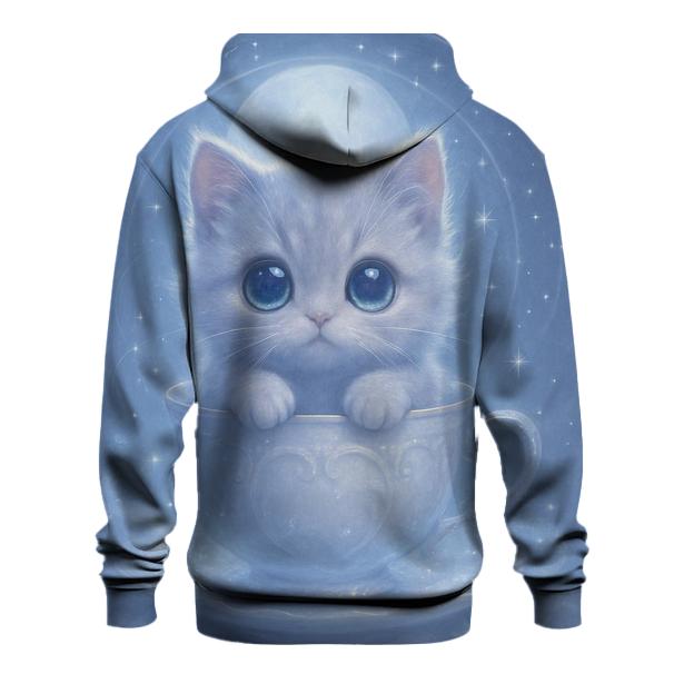 Moonbeam Teacup Kitten printed hoodies
