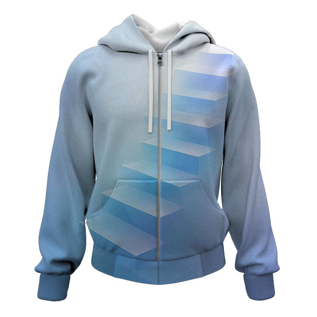 Prismatic Stairway Drift graphic hoodies