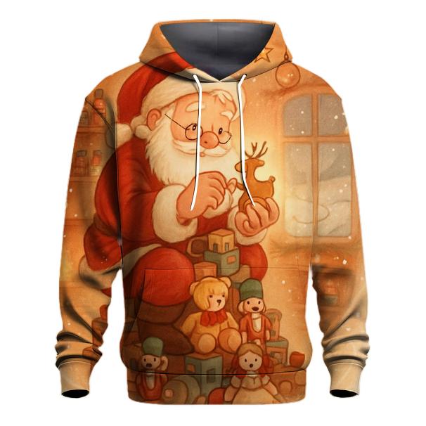 Storybook Clockwork Workshop Santa hoodie designs