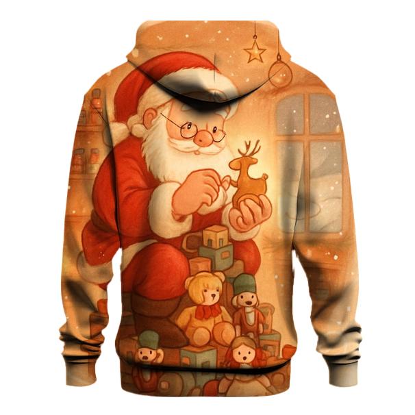 Storybook Clockwork Workshop Santa hoodie designs