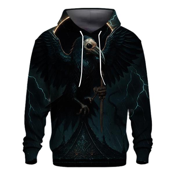 Raven Of The Iron Eclipse embroidered hoodies