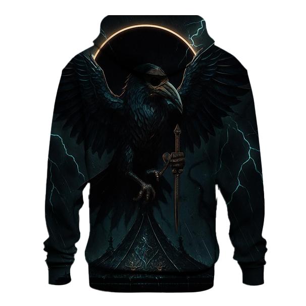 Raven Of The Iron Eclipse embroidered hoodies