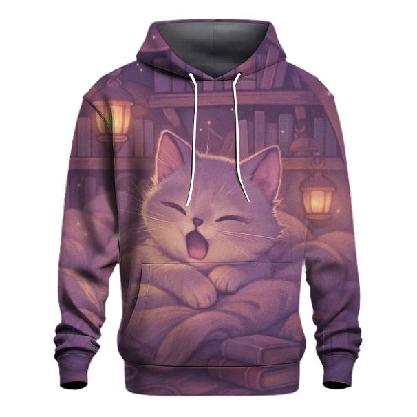 Lavender Library Blanket Purrs zip-up hoodies