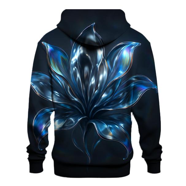 Chrome Petal Refraction printed hoodies