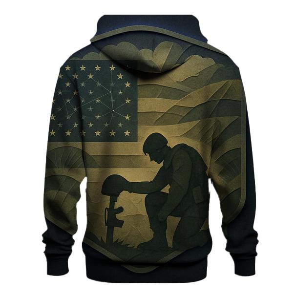 Constellation Flag Camouflage Collage Of Service lightweight hoodies