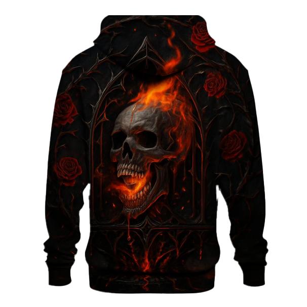 Infernal Bloom Of The Thorned Reliquary embroidered hoodies