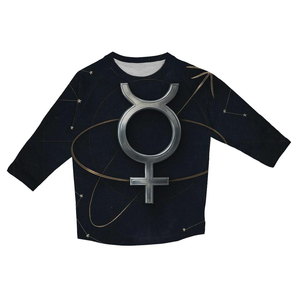 Mercury Retrograde Star Chart Warning designer 3/4 sleeve blouses