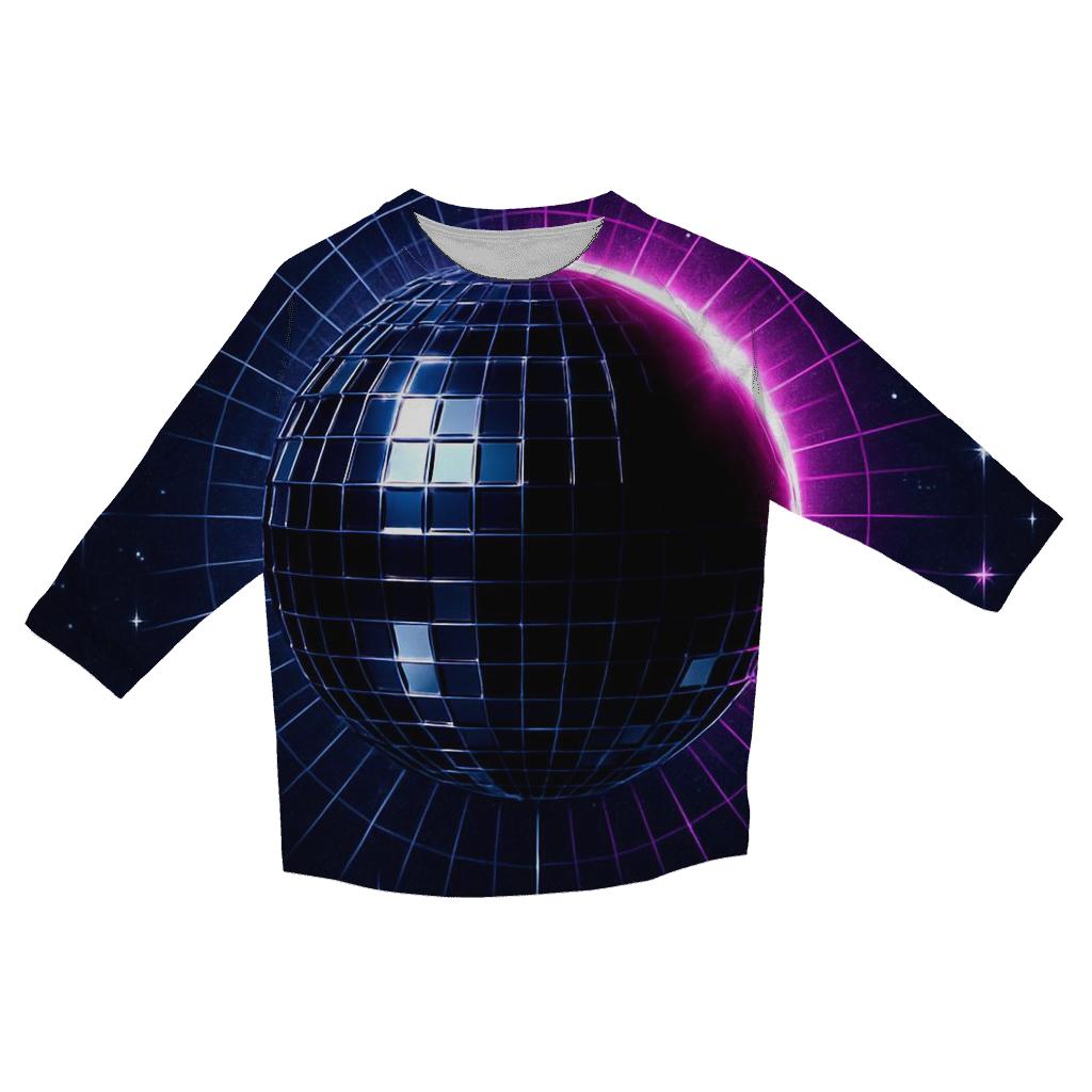Disco Eclipse Lattice designer 3/4 sleeve blouses