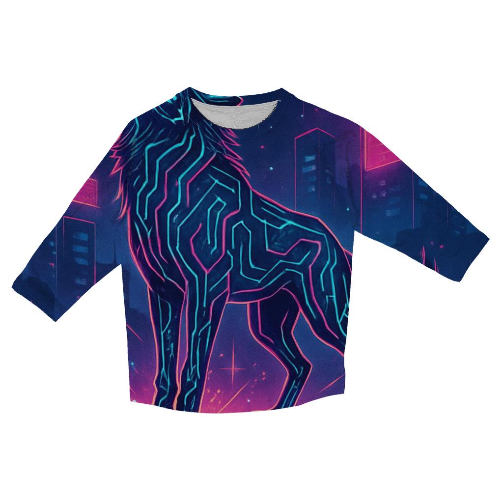 Neon Circuit Howl fashion 3/4 sleeve shirts