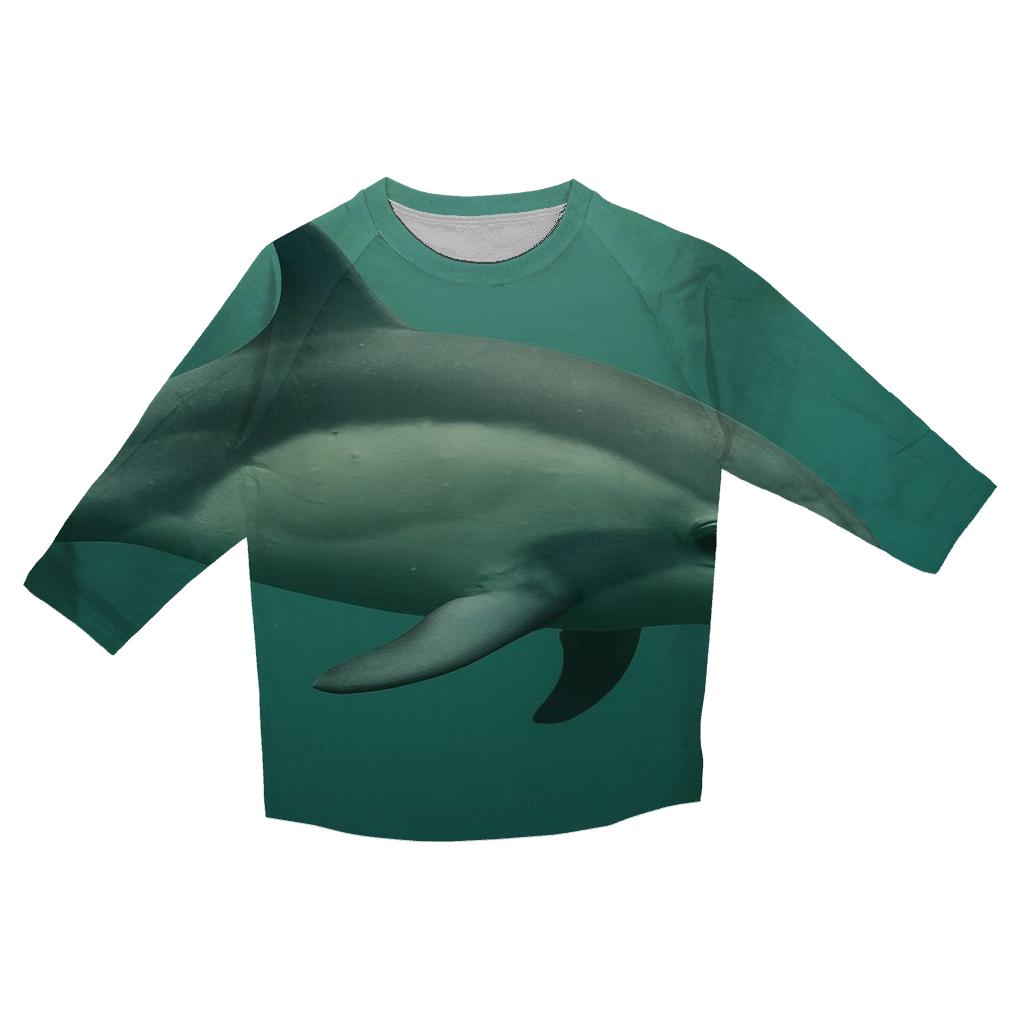 Kelp Forest Pursuit Common Dolphin stylish quarter sleeve tops