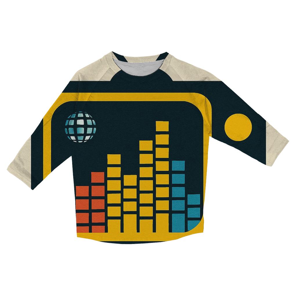 Retro TV Equalizer Skyline trendy 3/4 sleeve tops