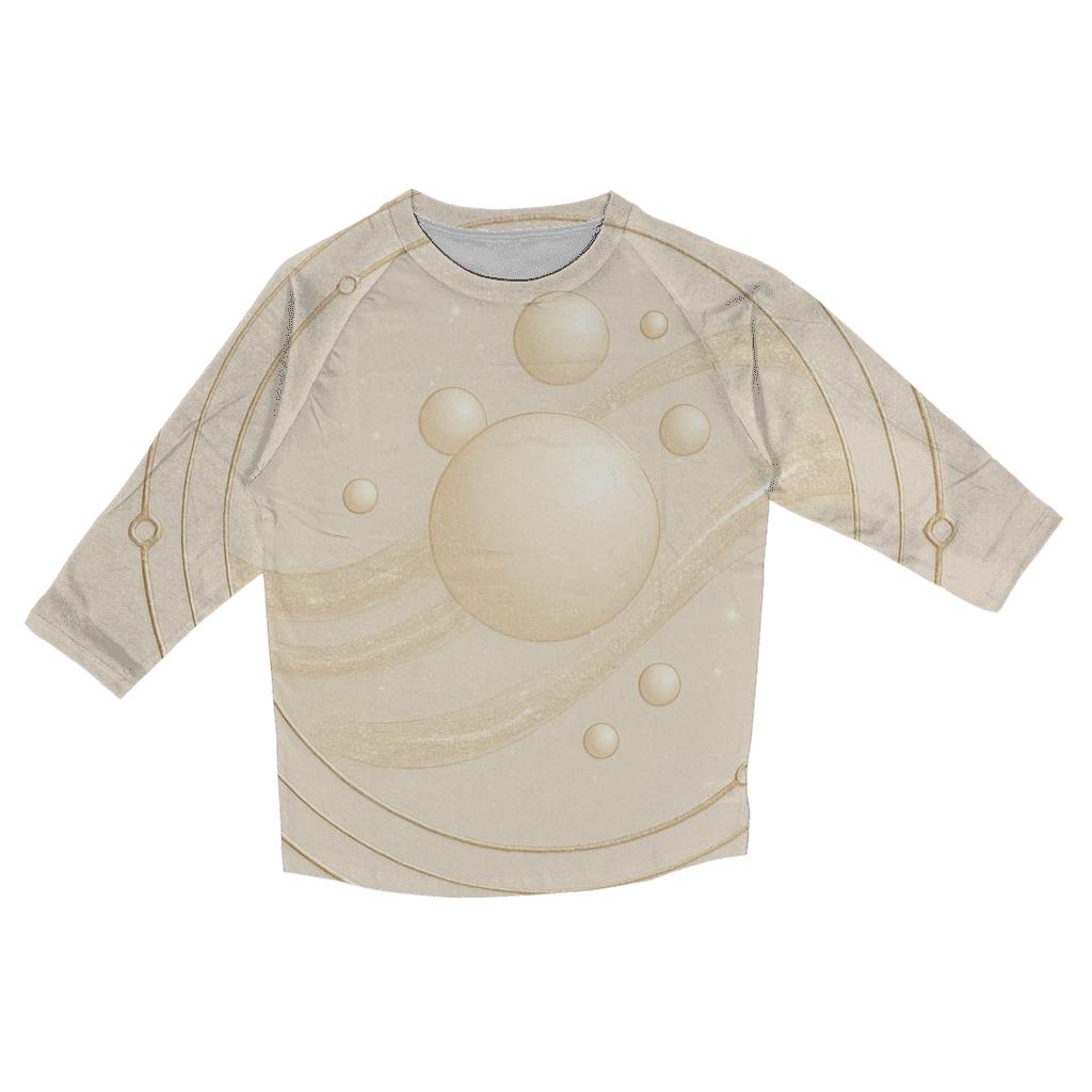 Champagne Crest Orbits custom 3/4 sleeve shirts