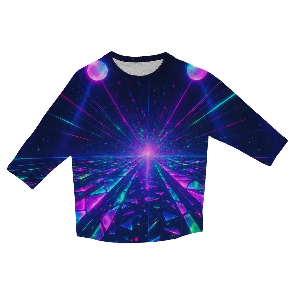 Neon Prism Runway personalized 3/4 sleeve tees