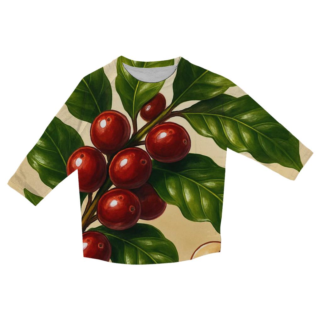 Cherry Branch Luster printed three quarter sleeve shirts
